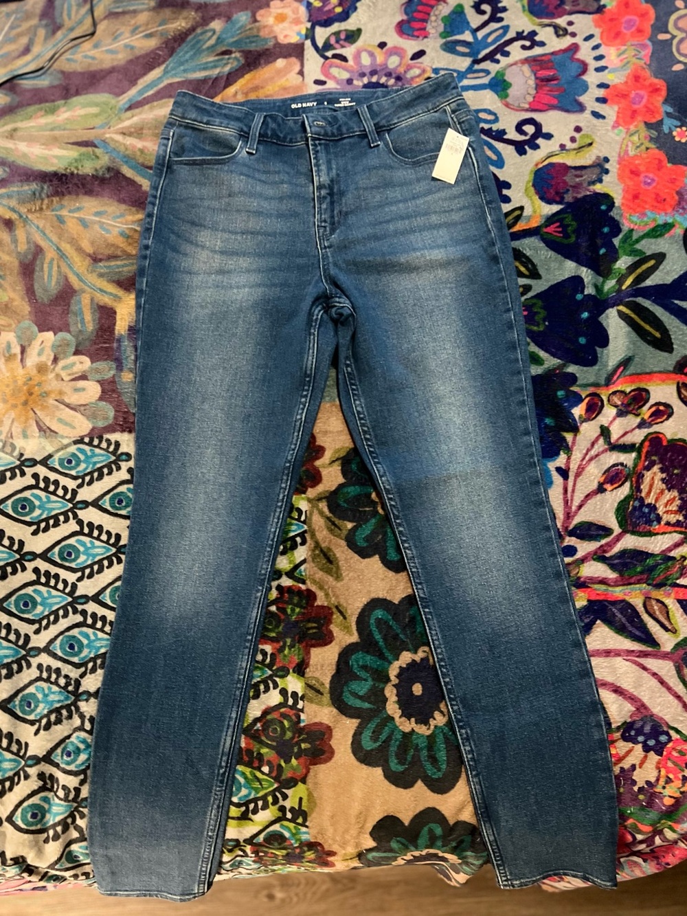 NWT Old Navy High Rise WOW Super Skinny Jeans Size 6 Medium Wash Stretch Denim